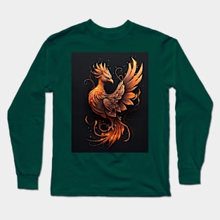 Phoenix Bird Profile View Long Sleeve T-Shirt